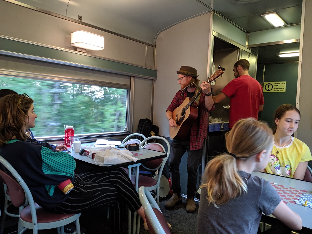 Musician on the train