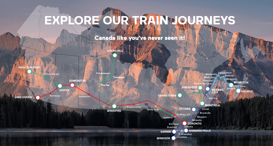 VIA Rail map